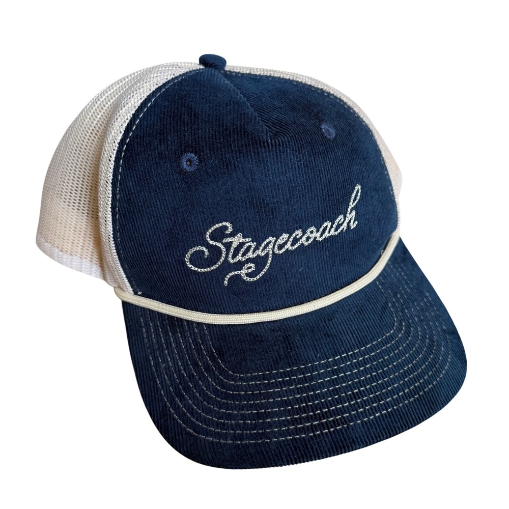 Stagecoach Music Festival Blue Corduroy Adjustable Rope‎ Trucker Hat Snapback